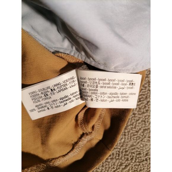 ZARA Medium Female Brown Tan Pleated Skirt with White Layered Hemline Stylish - Picture 9 of 14